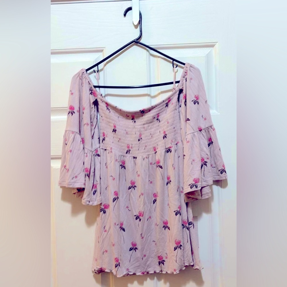 Off the shoulder floral top